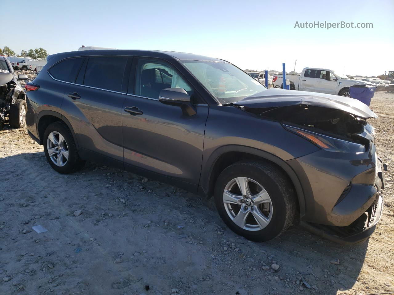 2021 Toyota Highlander L Gray vin: 5TDZZRAH4MS058072