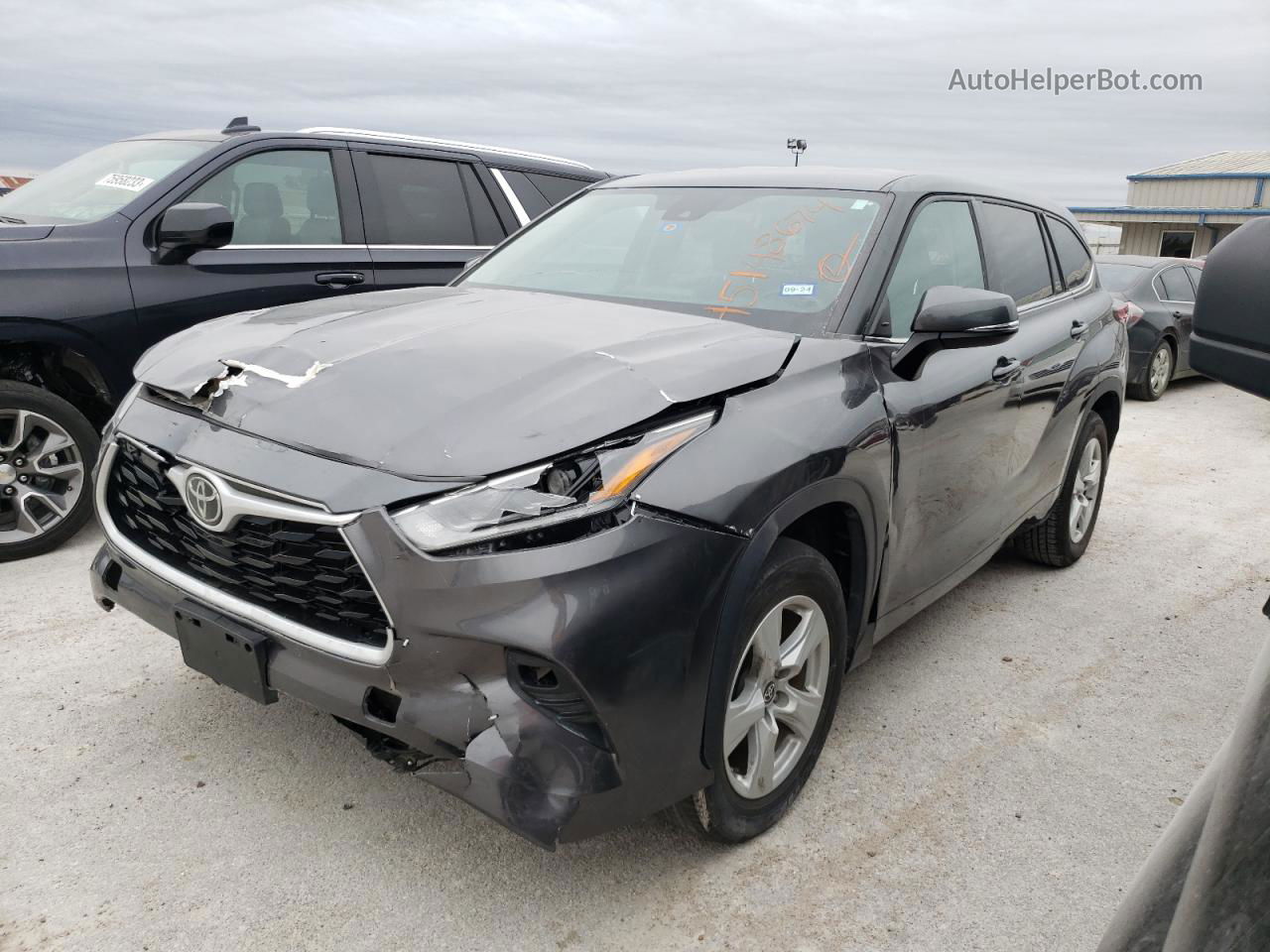 2021 Toyota Highlander L Gray vin: 5TDZZRAH4MS058072