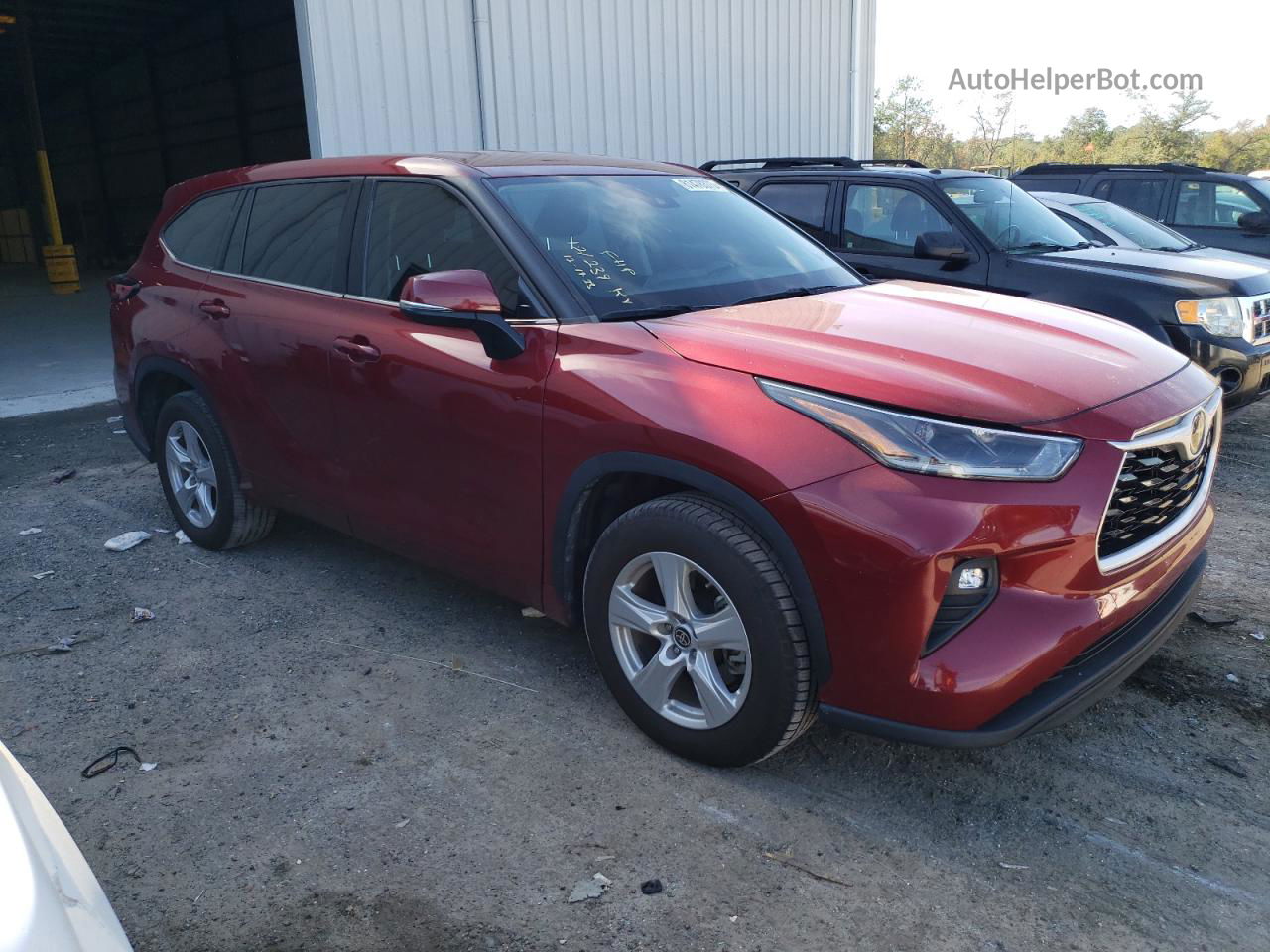 2021 Toyota Highlander L Красный vin: 5TDZZRAH5MS074409