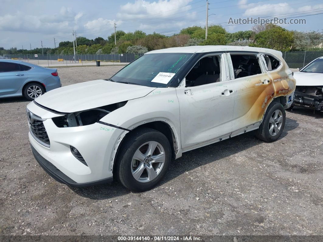 2021 Toyota Highlander Le Белый vin: 5TDZZRAH7MS530507