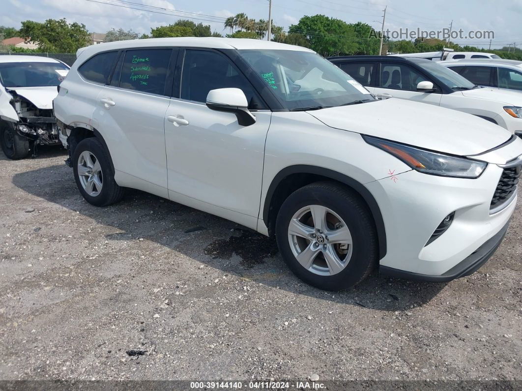 2021 Toyota Highlander Le White vin: 5TDZZRAH7MS530507