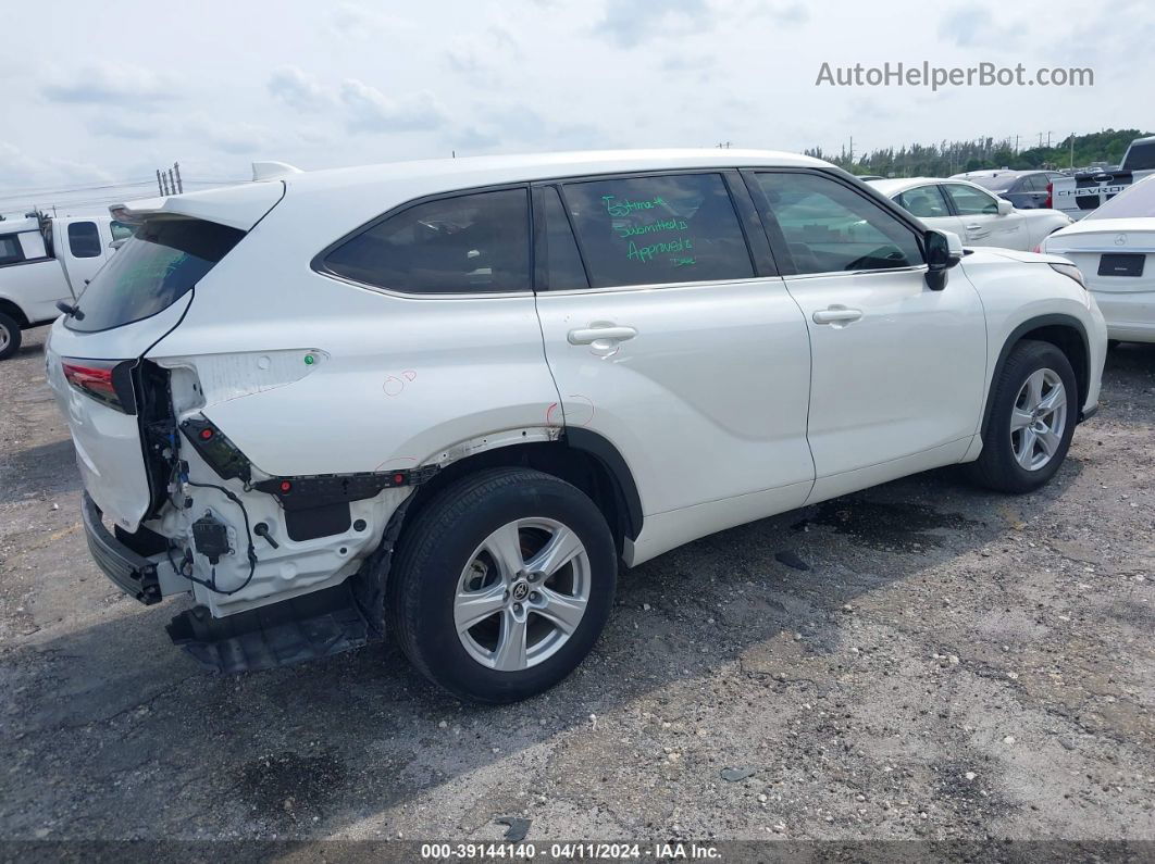 2021 Toyota Highlander Le White vin: 5TDZZRAH7MS530507