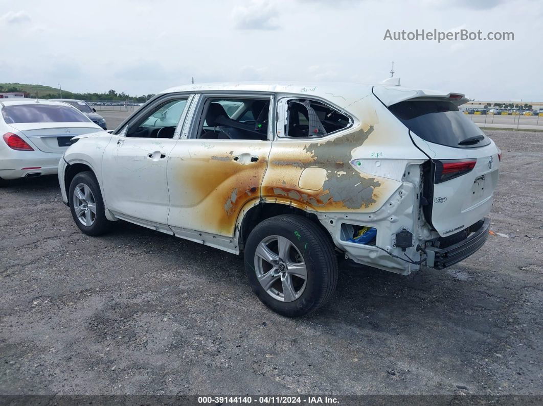 2021 Toyota Highlander Le White vin: 5TDZZRAH7MS530507