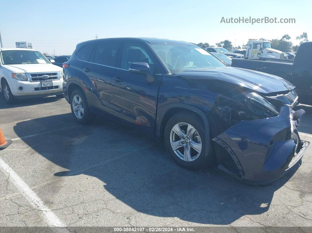 2021 Toyota Highlander Le Dark Blue vin: 5TDZZRAH9MS528788