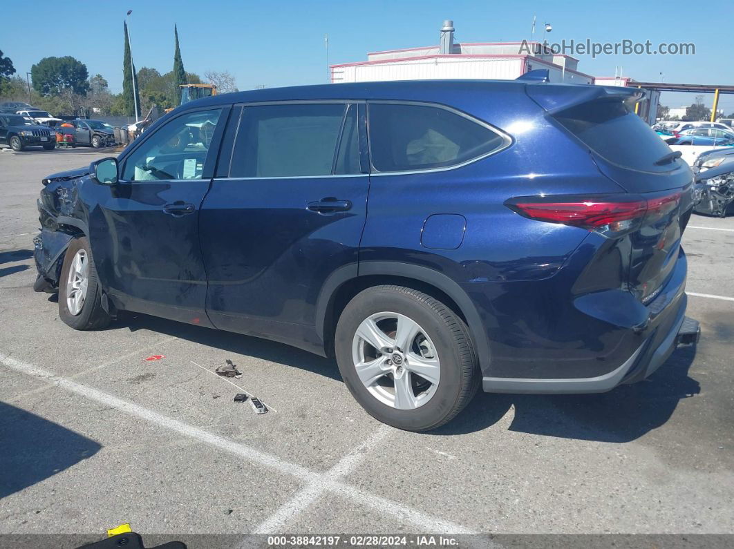 2021 Toyota Highlander Le Dark Blue vin: 5TDZZRAH9MS528788