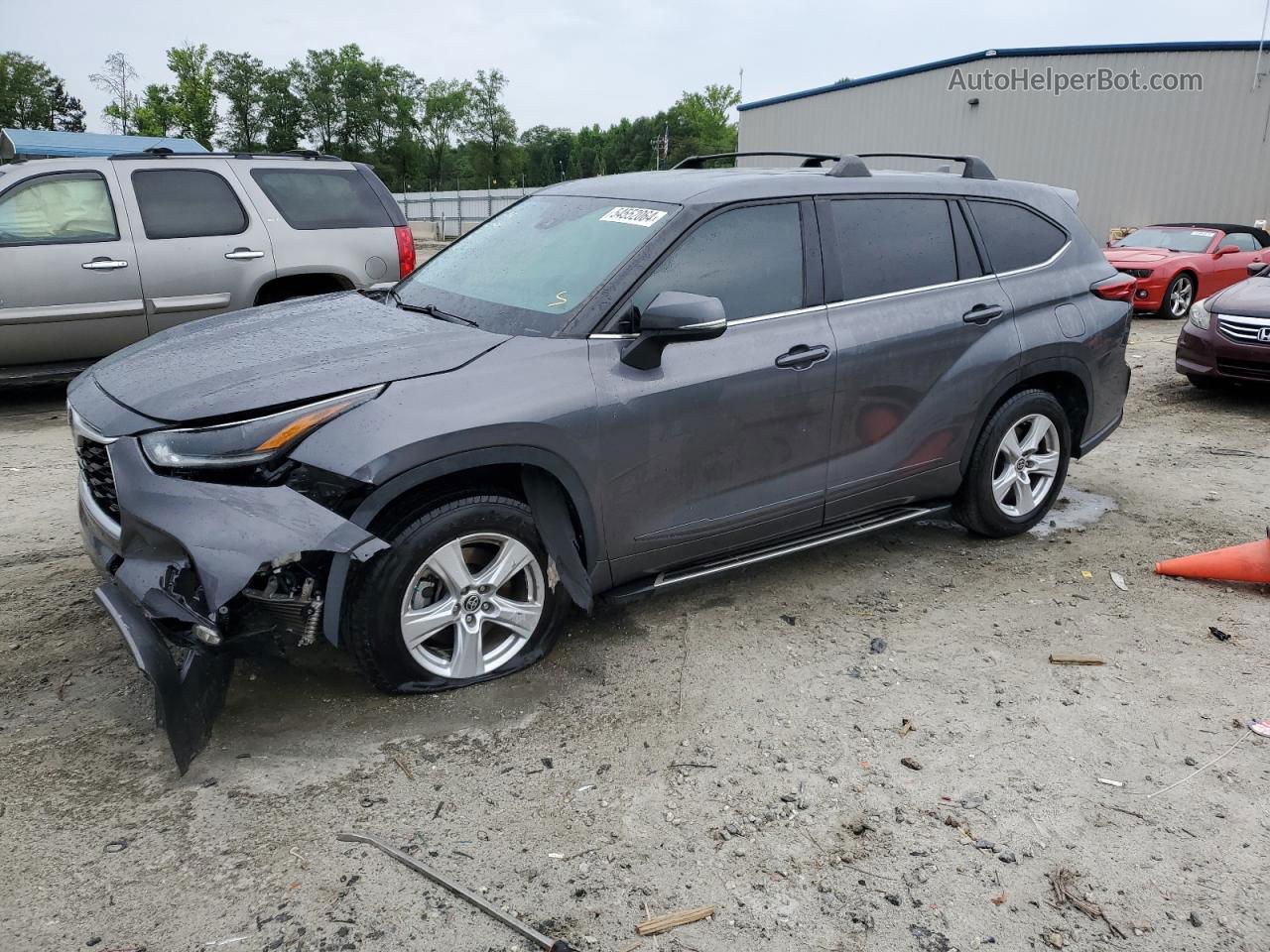 2021 Toyota Highlander L Charcoal vin: 5TDZZRAHXMS530033