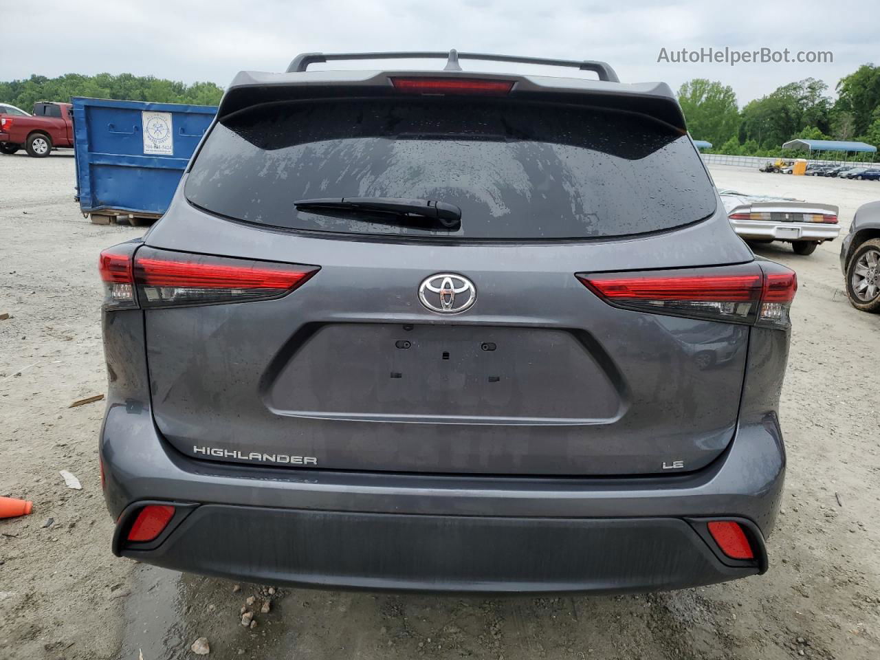 2021 Toyota Highlander L Charcoal vin: 5TDZZRAHXMS530033