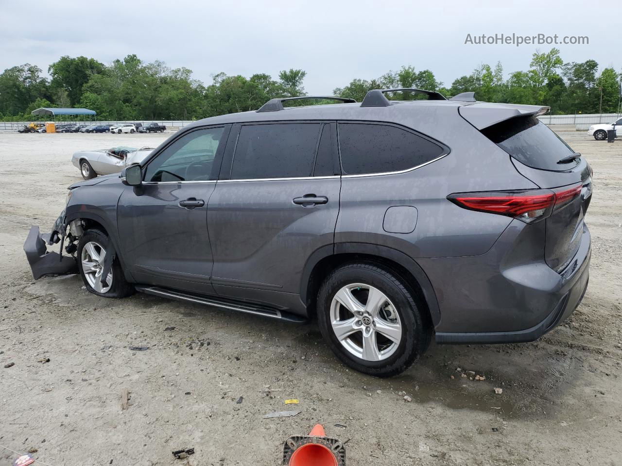 2021 Toyota Highlander L Charcoal vin: 5TDZZRAHXMS530033