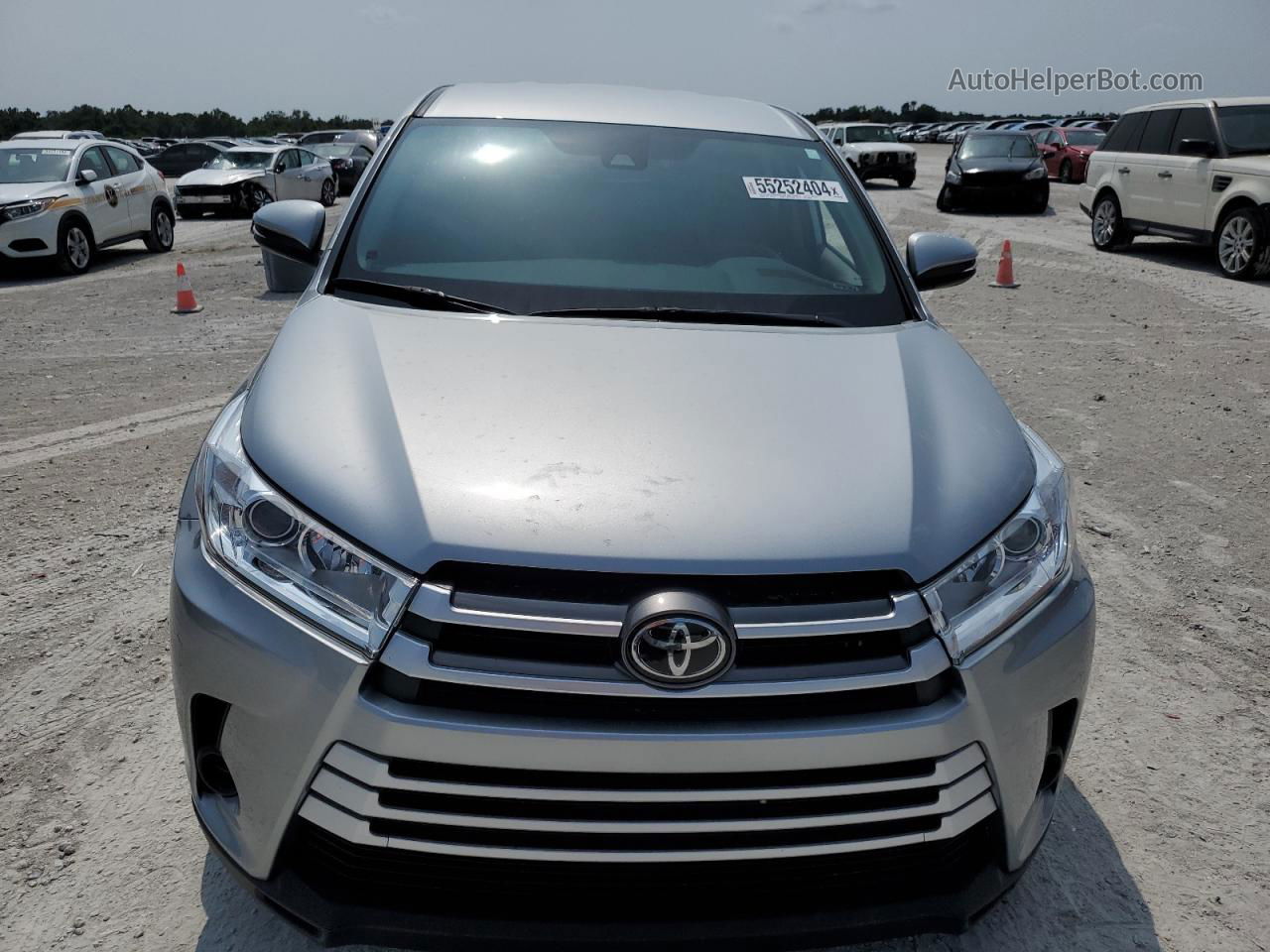 2019 Toyota Highlander Le Серебряный vin: 5TDZZRFH1KS365205