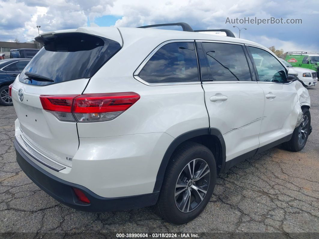 2019 Toyota Highlander Le Plus White vin: 5TDZZRFH1KS369304