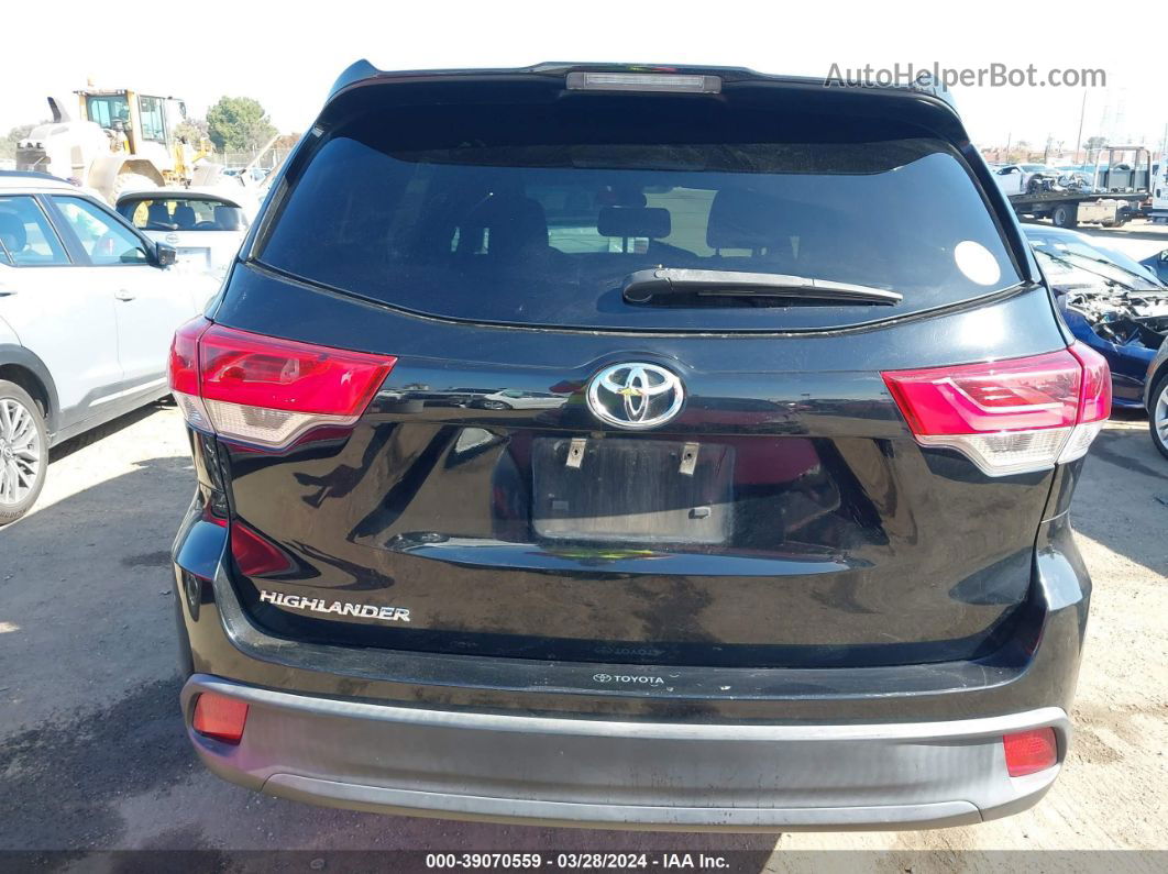 2019 Toyota Highlander Le Черный vin: 5TDZZRFH6KS300267