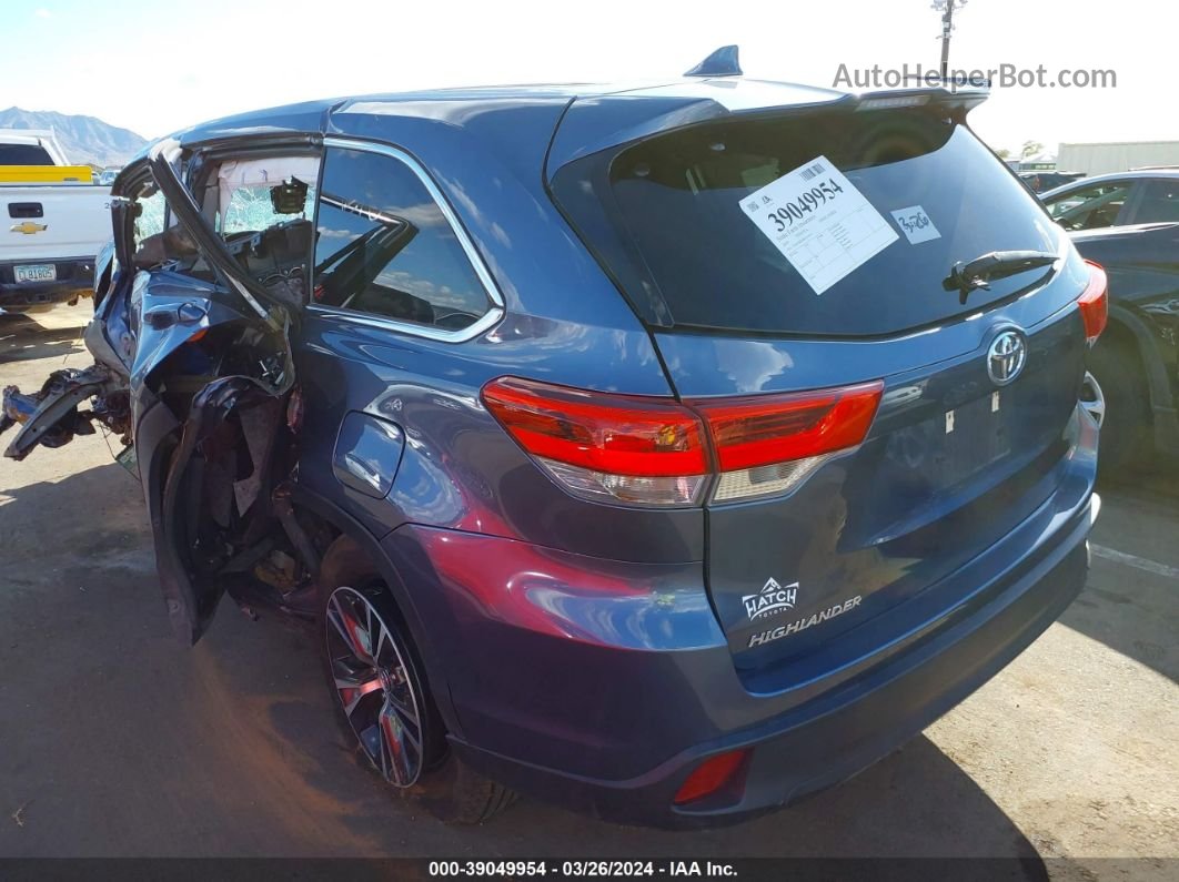 2019 Toyota Highlander Le Plus Blue vin: 5TDZZRFH8KS355013