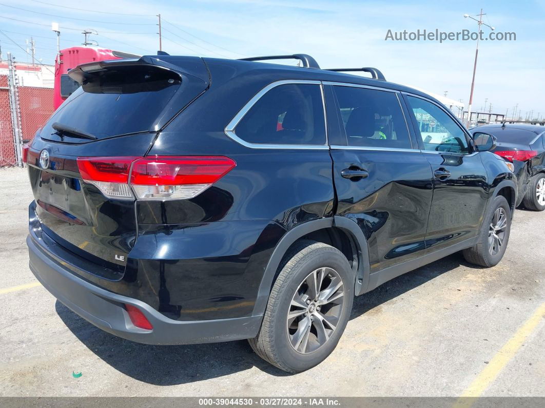 2019 Toyota Highlander Le/le Plus Black vin: 5TDZZRFHXKS315337