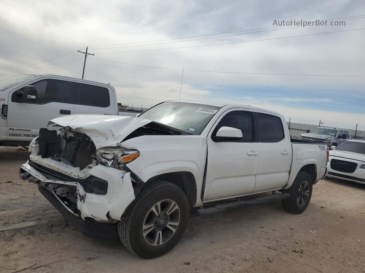 2019 Toyota Tacoma Double Cab White vin: 5TFAX5GN0KX140977