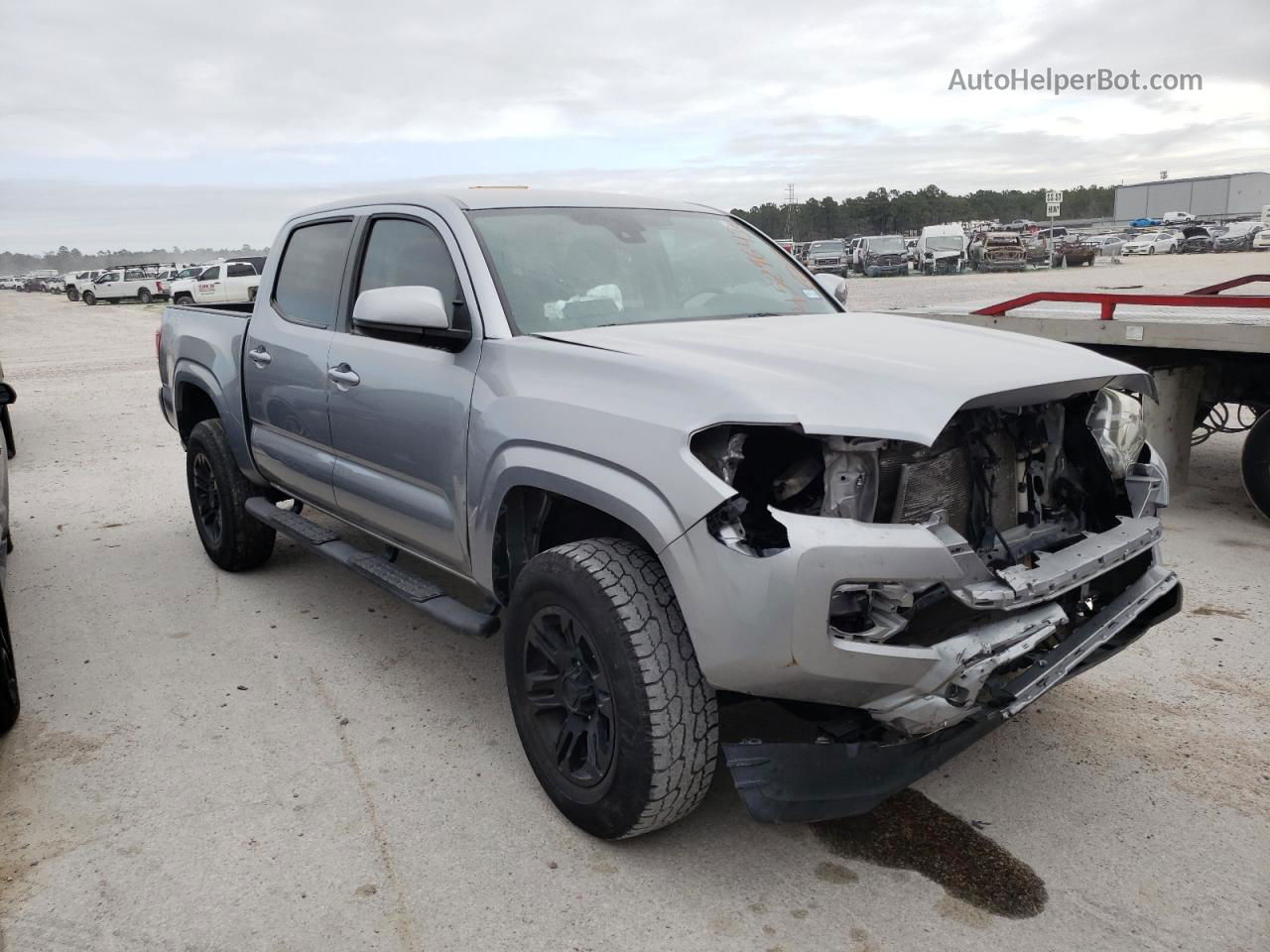 2019 Toyota Tacoma Double Cab Серебряный vin: 5TFAX5GN0KX141546