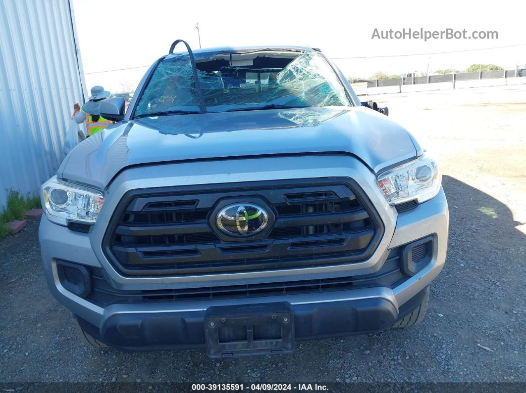 2019 Toyota Tacoma Sr Silver vin: 5TFAX5GN0KX158136