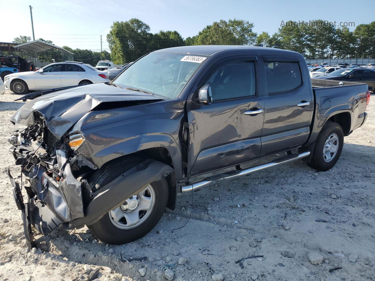 2019 Toyota Tacoma Double Cab Gray vin: 5TFAX5GN2KX147283