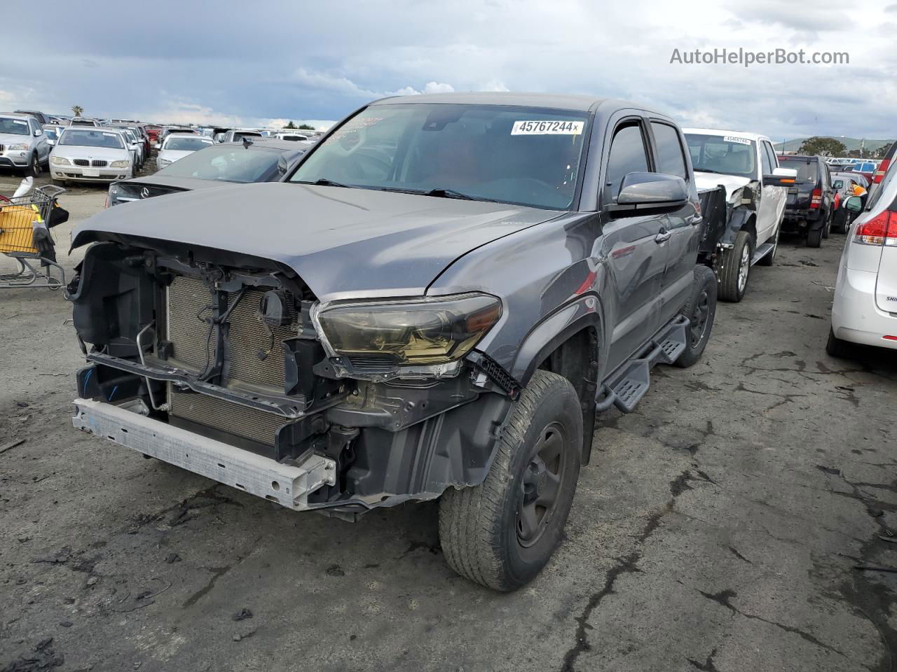 2021 Toyota Tacoma Double Cab Серый vin: 5TFAX5GN2MX188791