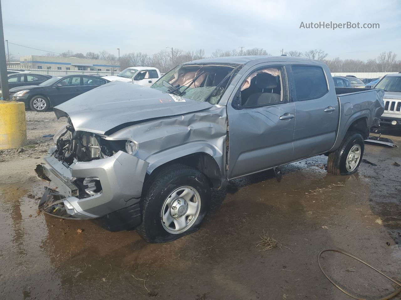 2020 Toyota Tacoma Double Cab Silver vin: 5TFAX5GN4LX185342