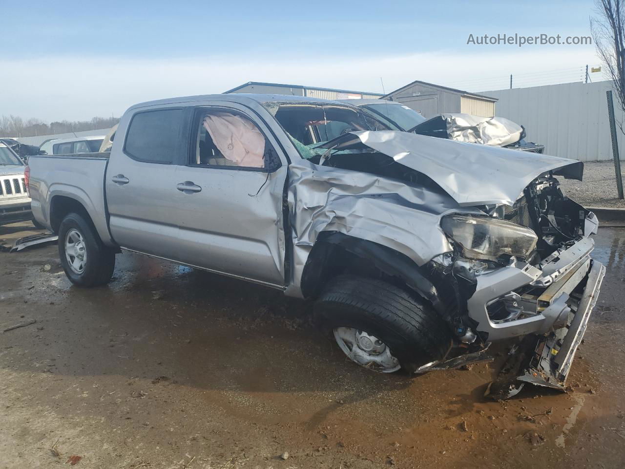 2020 Toyota Tacoma Double Cab Silver vin: 5TFAX5GN4LX185342