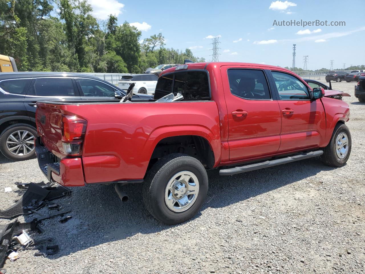 2021 Toyota Tacoma Double Cab Красный vin: 5TFAX5GN4MX190235