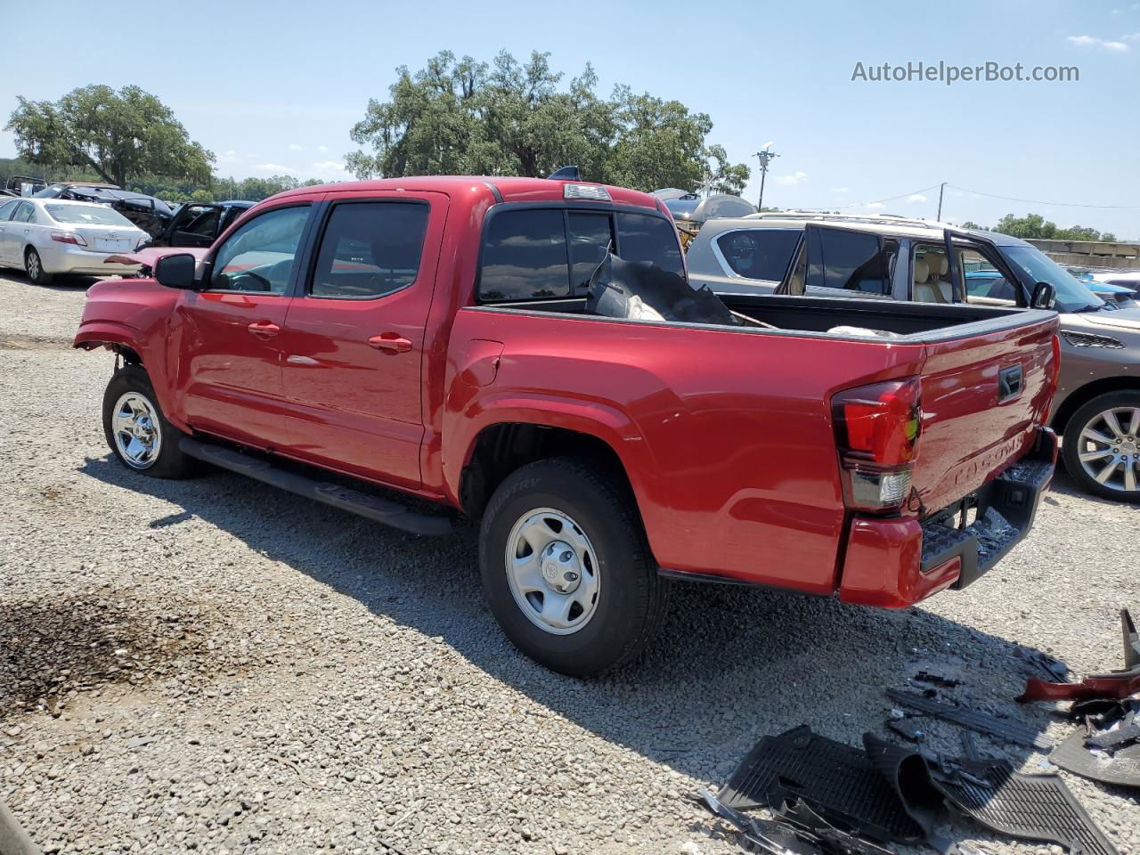 2021 Toyota Tacoma Double Cab Red vin: 5TFAX5GN4MX190235