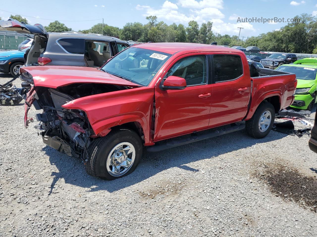 2021 Toyota Tacoma Double Cab Red vin: 5TFAX5GN4MX190235