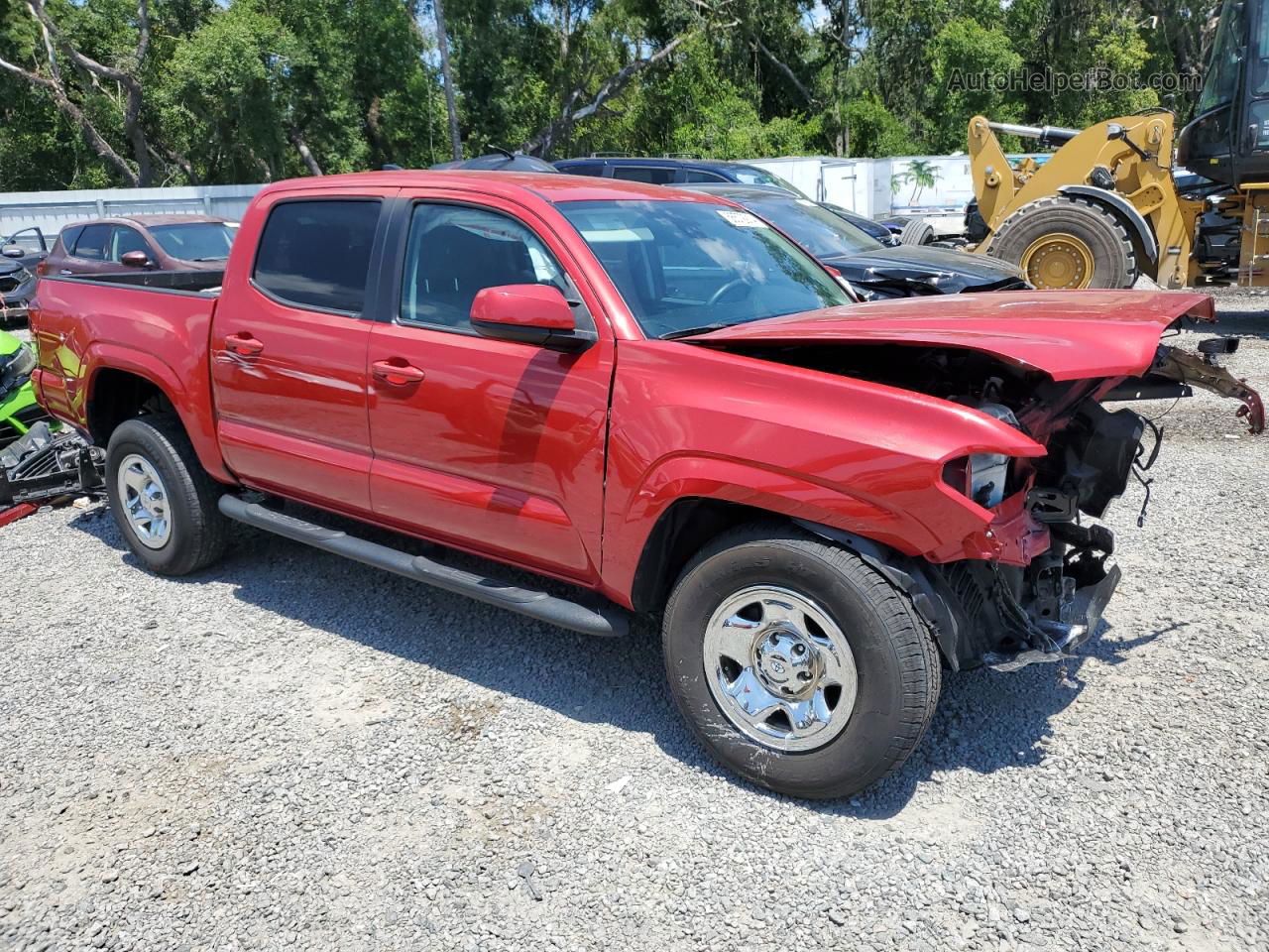 2021 Toyota Tacoma Double Cab Red vin: 5TFAX5GN4MX190235