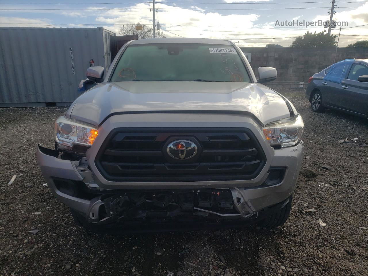 2019 Toyota Tacoma Double Cab Серебряный vin: 5TFAX5GN5KX132969