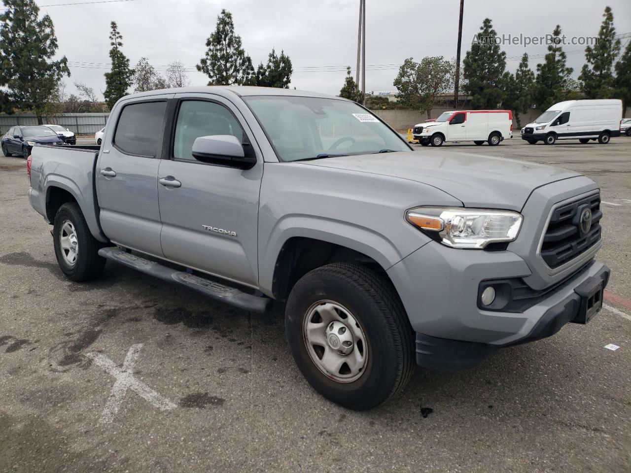 2019 Toyota Tacoma Double Cab Gray vin: 5TFAX5GN6KX148100