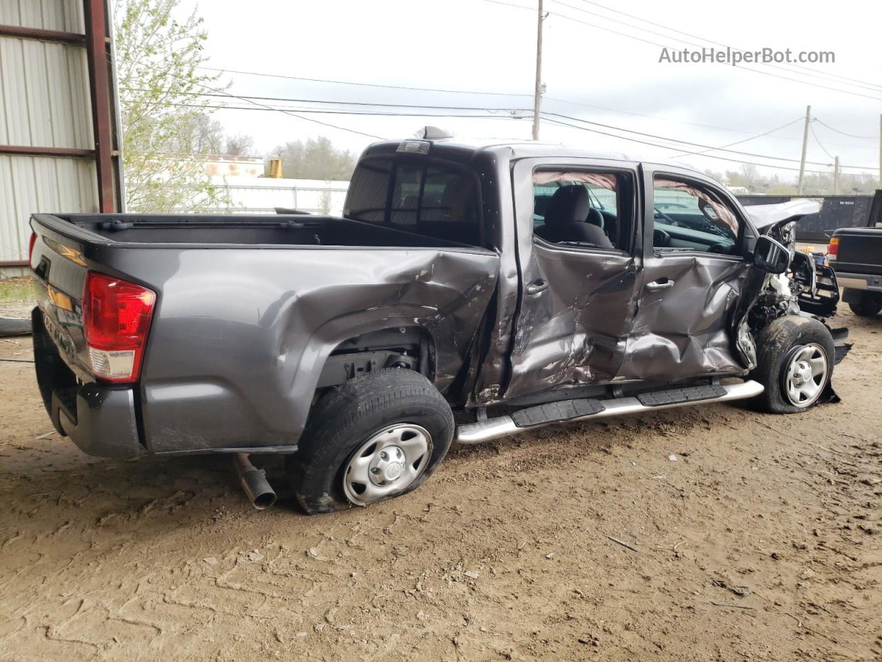 2017 Toyota Tacoma Double Cab Gray vin: 5TFAX5GN7HX082388