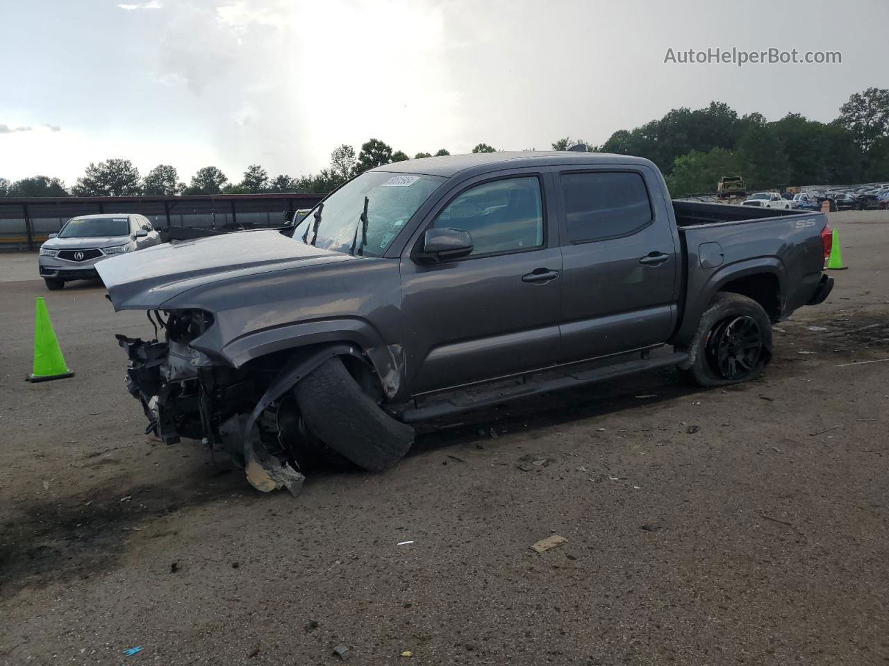 2020 Toyota Tacoma Double Cab Gray vin: 5TFAX5GN7LX166039