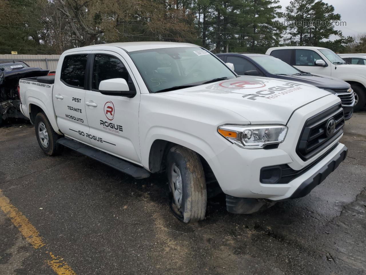 2020 Toyota Tacoma Double Cab Белый vin: 5TFAX5GN8LX166843