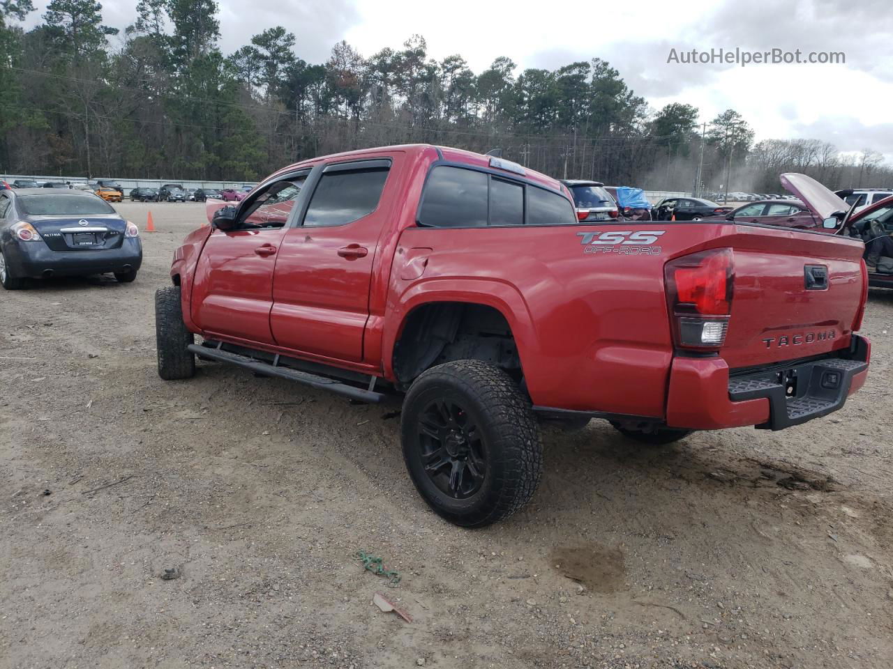 2019 Toyota Tacoma Double Cab Red vin: 5TFAX5GN9KX165070