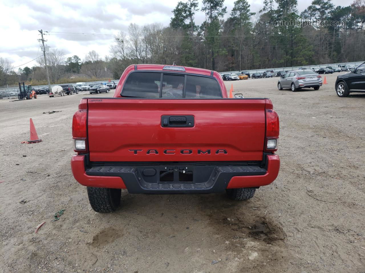 2019 Toyota Tacoma Double Cab Red vin: 5TFAX5GN9KX165070