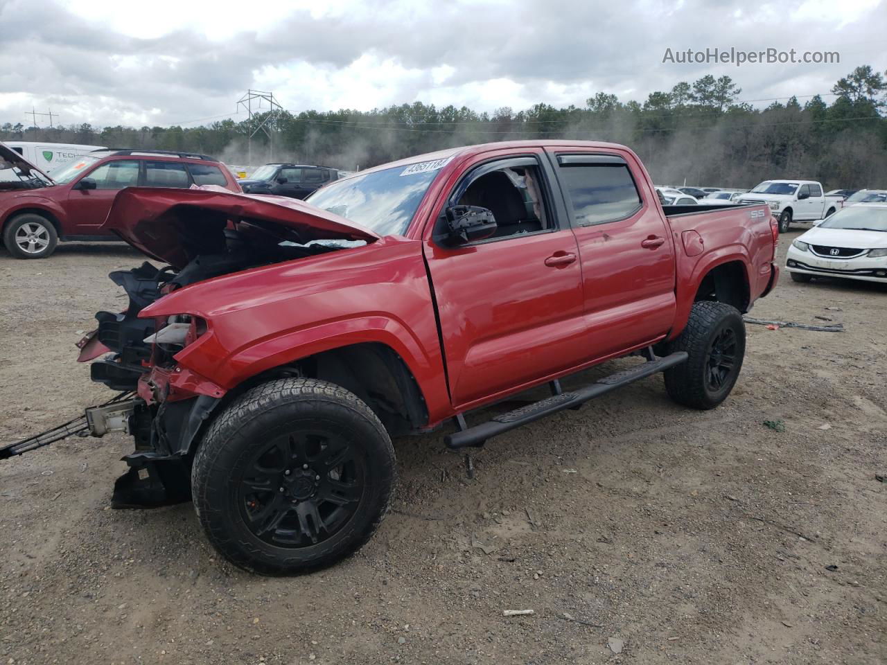 2019 Toyota Tacoma Double Cab Красный vin: 5TFAX5GN9KX165070