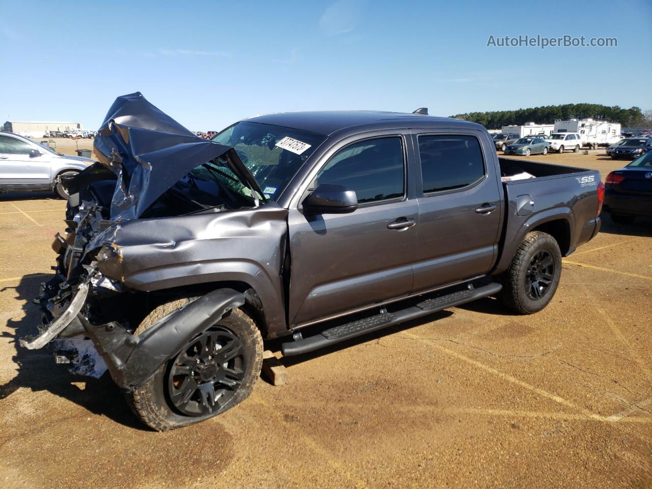 2020 Toyota Tacoma Double Cab Серый vin: 5TFAX5GNXLX187595