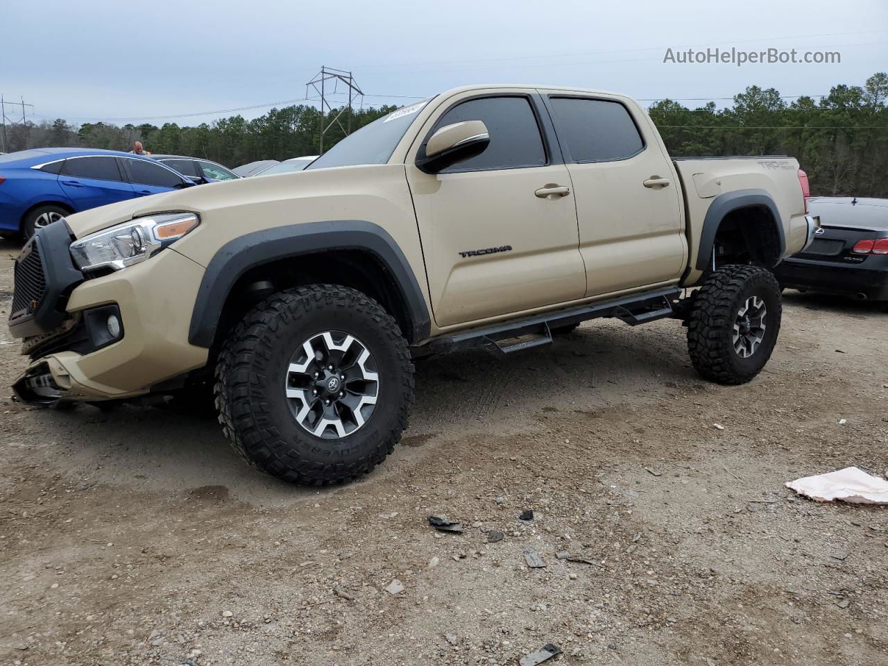 2017 Toyota Tacoma Double Cab Tan vin: 5TFAZ5CN0HX032576