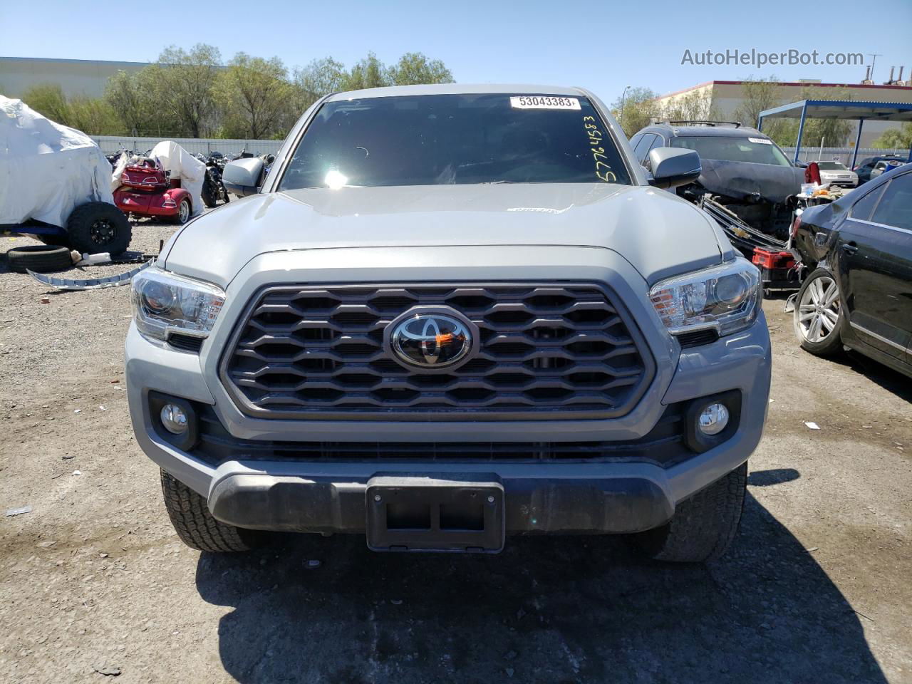 2021 Toyota Tacoma Double Cab Gray vin: 5TFAZ5CN0MX112244