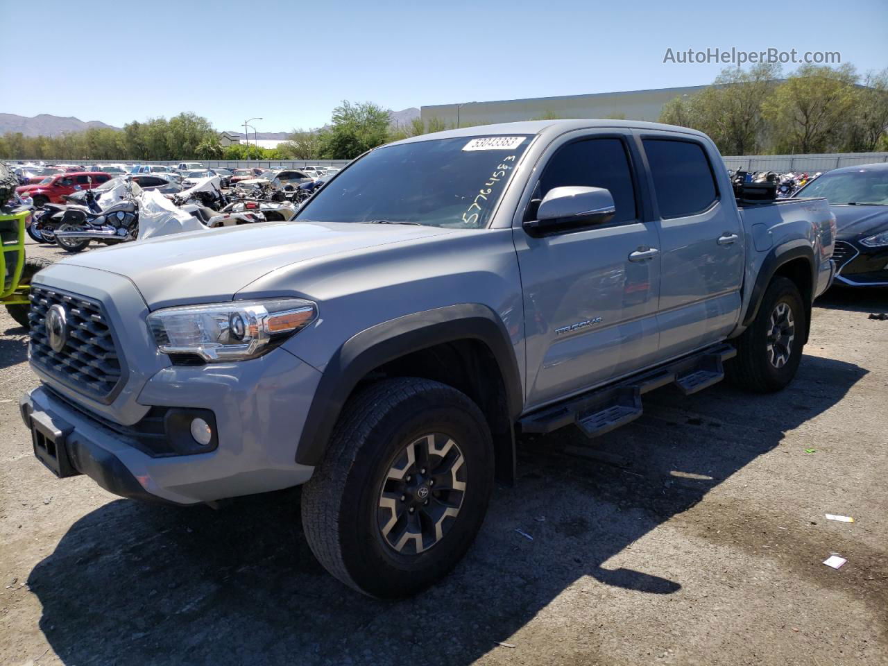 2021 Toyota Tacoma Double Cab Gray vin: 5TFAZ5CN0MX112244