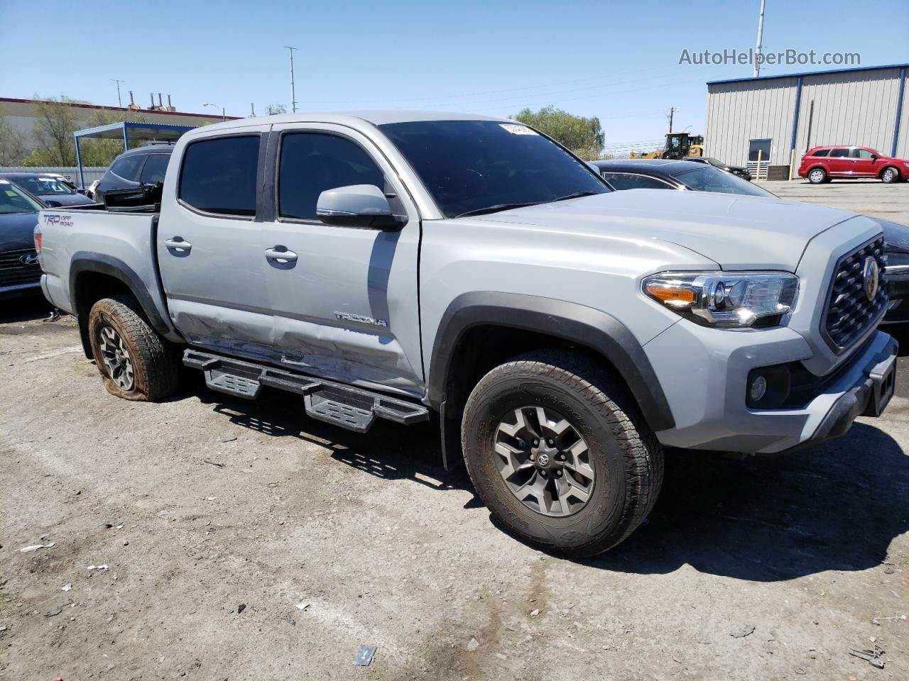 2021 Toyota Tacoma Double Cab Gray vin: 5TFAZ5CN0MX112244