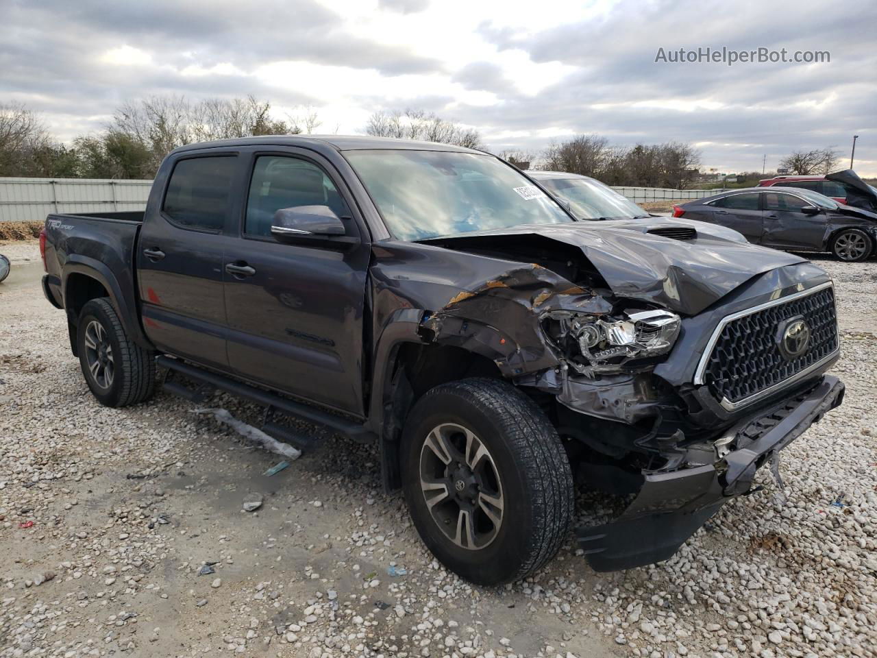 2019 Toyota Tacoma Double Cab Gray vin: 5TFAZ5CN1KX087352