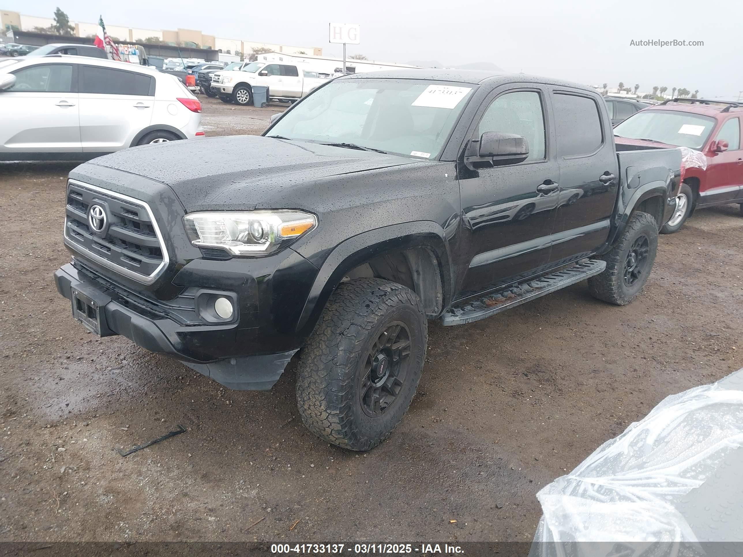 2017 Toyota Tacoma Sr5 V6 Black vin: 5TFAZ5CN2HX040954