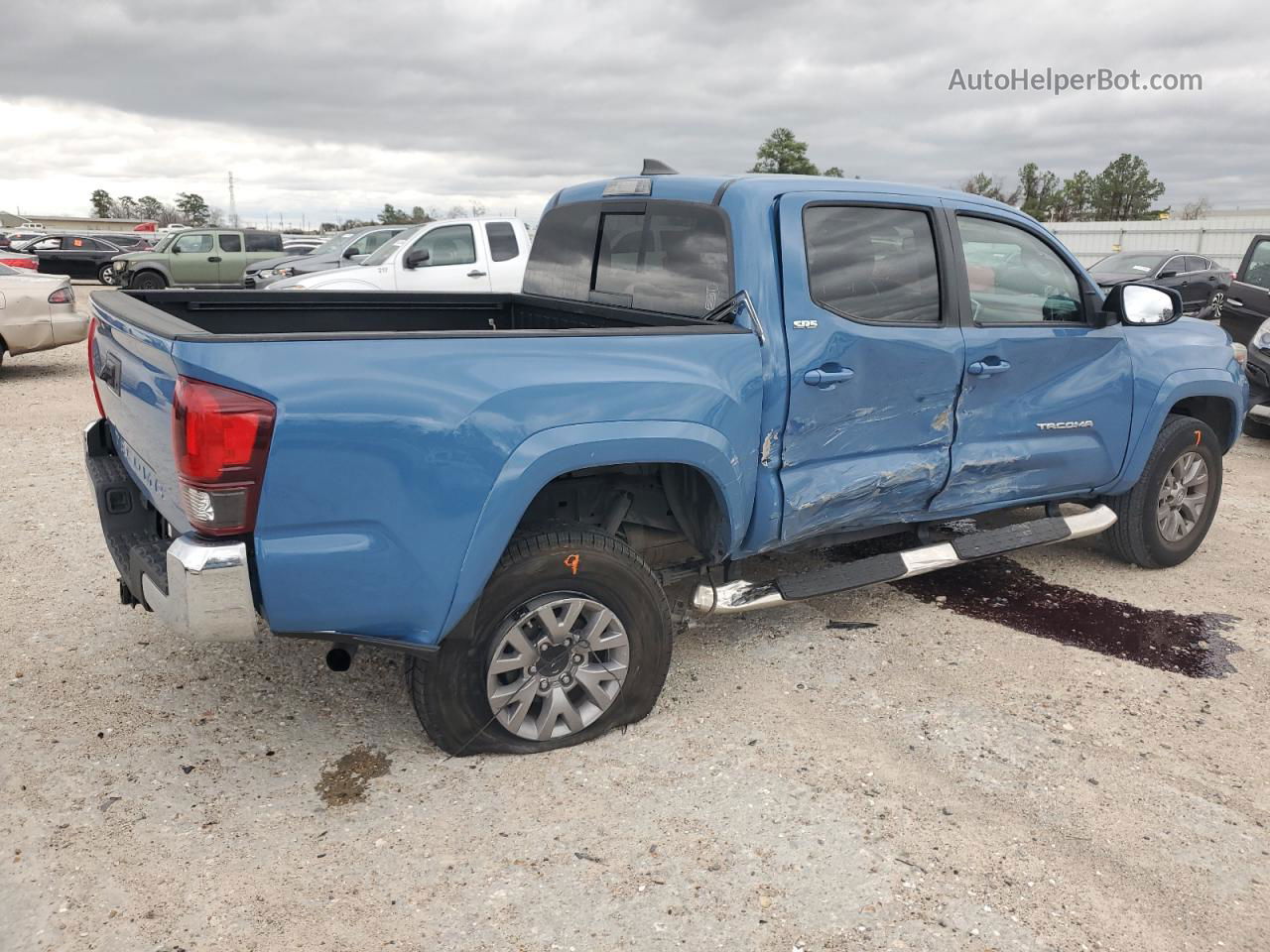 2019 Toyota Tacoma Double Cab Синий vin: 5TFAZ5CN2KX082810