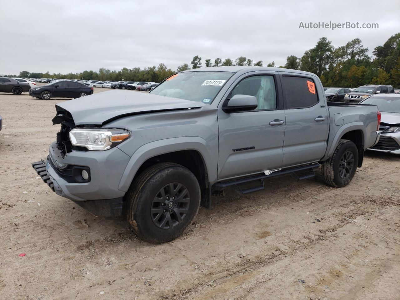 2021 Toyota Tacoma Double Cab Gray vin: 5TFAZ5CN2MX101097