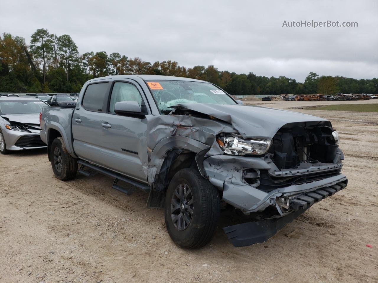 2021 Toyota Tacoma Double Cab Gray vin: 5TFAZ5CN2MX101097