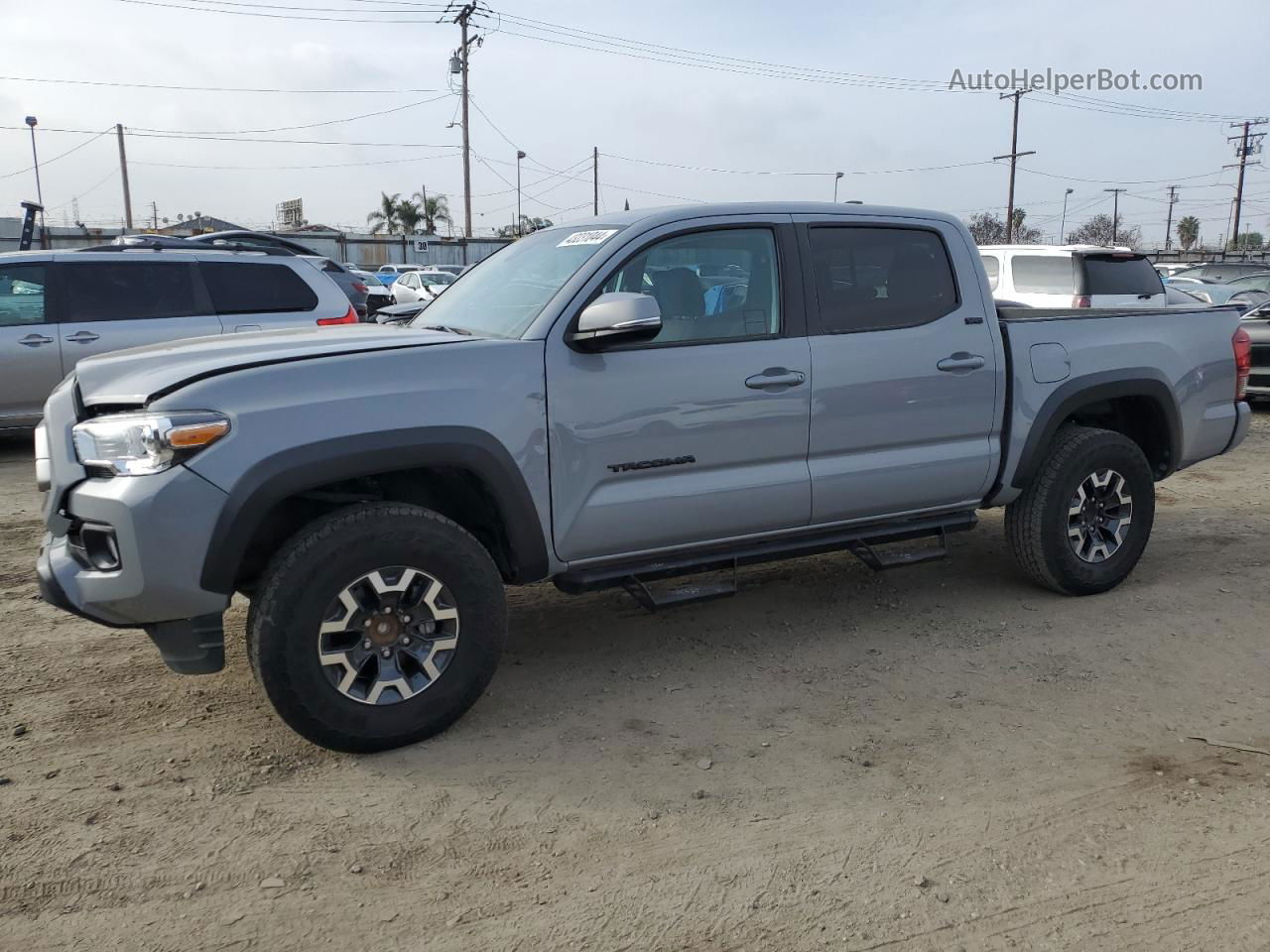 2021 Toyota Tacoma Double Cab Серый vin: 5TFAZ5CN2MX110866