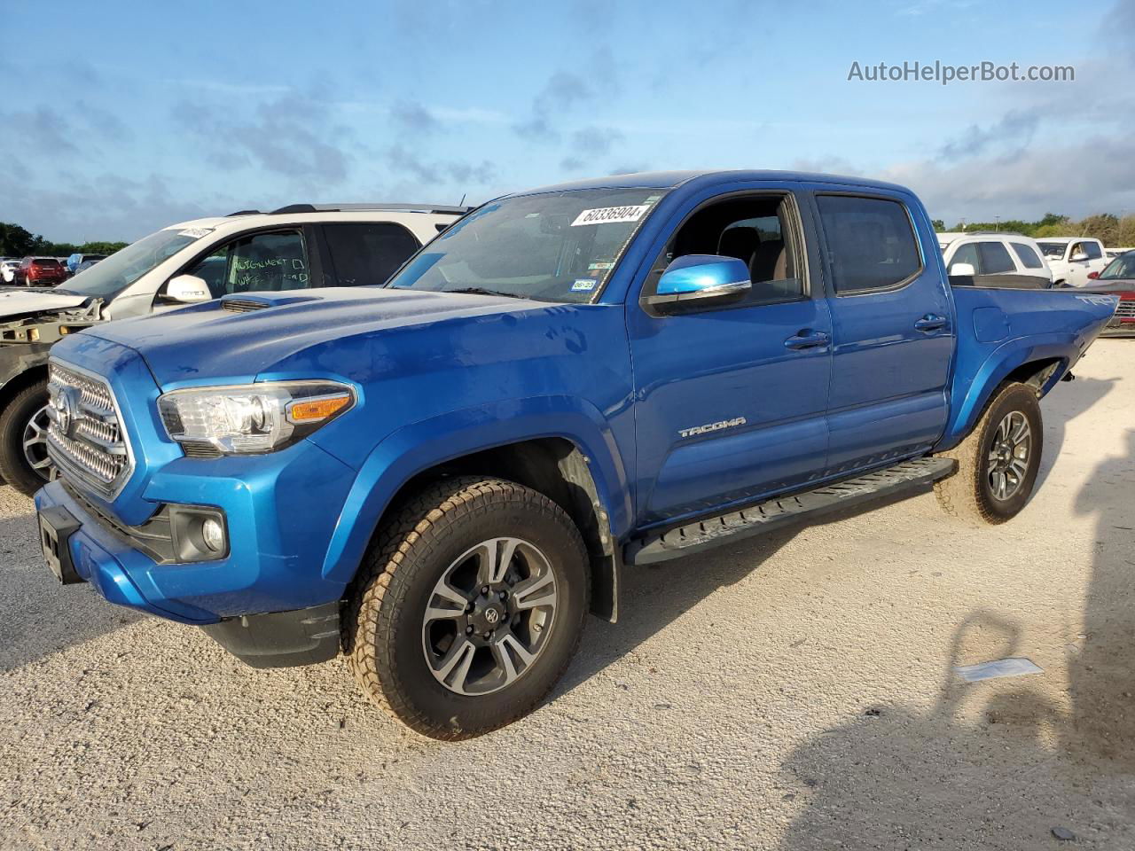 2017 Toyota Tacoma Double Cab Blue vin: 5TFAZ5CN3HX049792