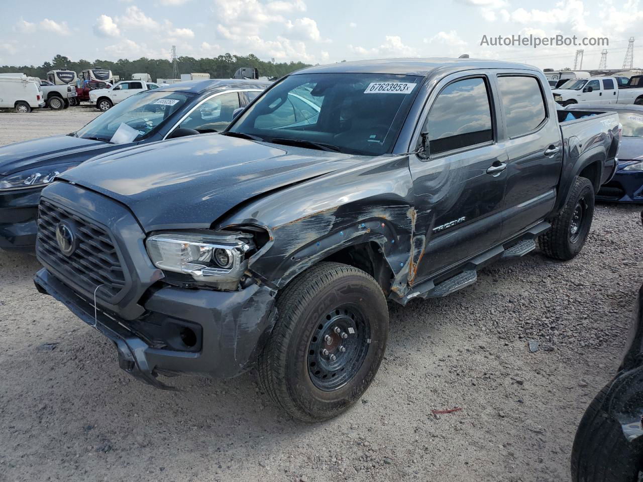 2021 Toyota Tacoma Double Cab Gray vin: 5TFAZ5CN3MX114103