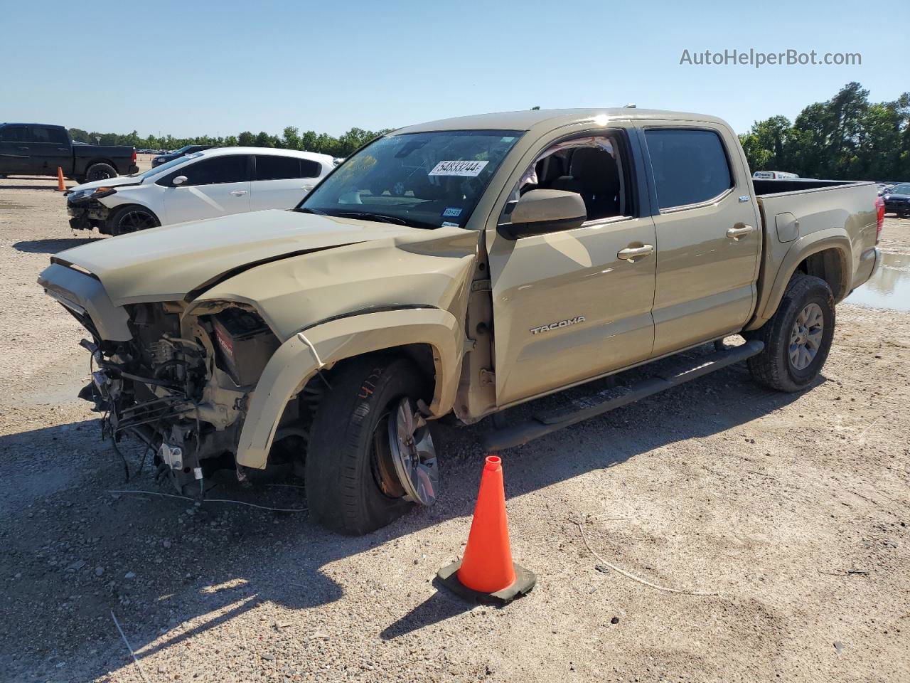 2019 Toyota Tacoma Double Cab Желто-коричневый vin: 5TFAZ5CN4KX085000